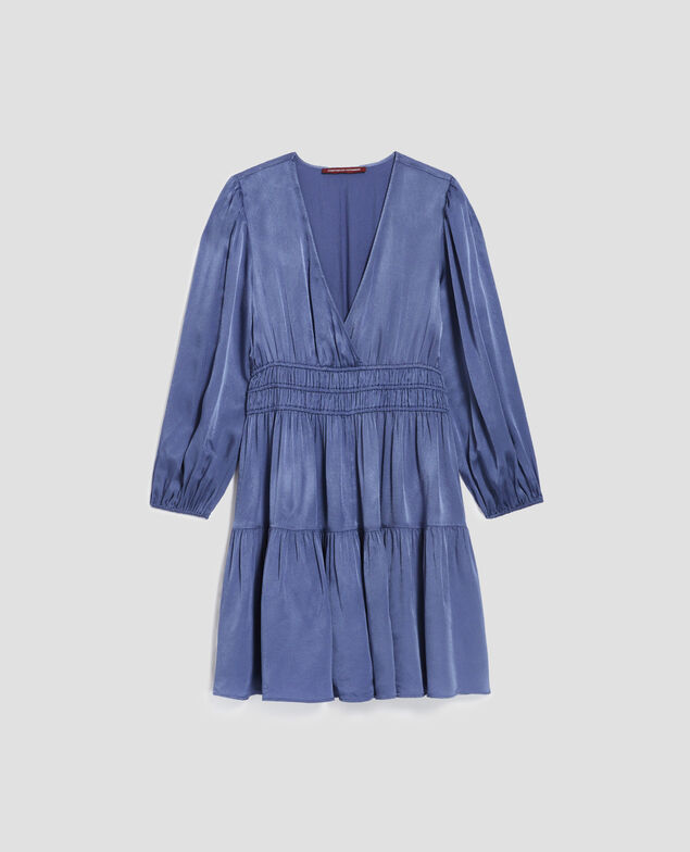 Kurzes Kleid mit fließendem Fall I640 gray blue