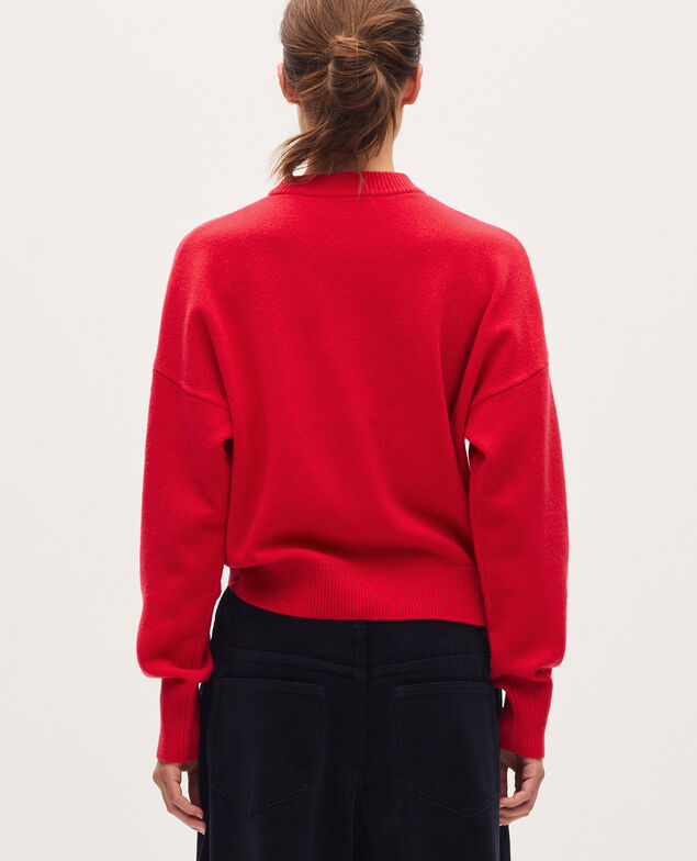 Pullover mit Rundhalsausschnitt aus Wolle U150 red