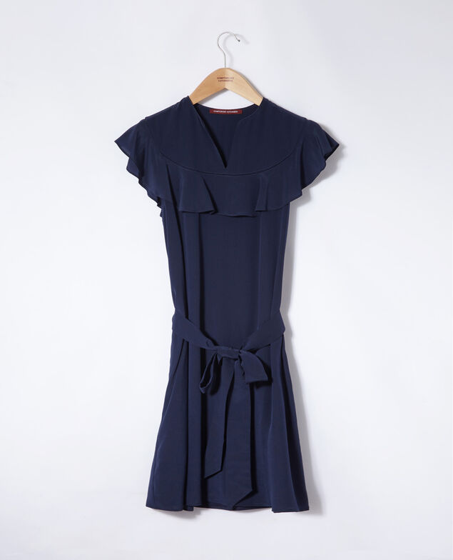 Rüschenkleid Blau