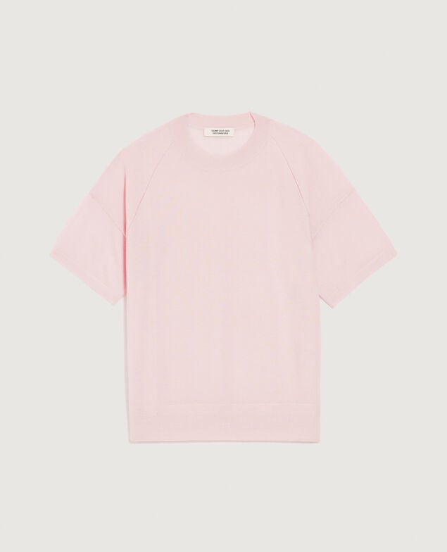 Pullover aus Merinowolle und Seide K100 bloom pink