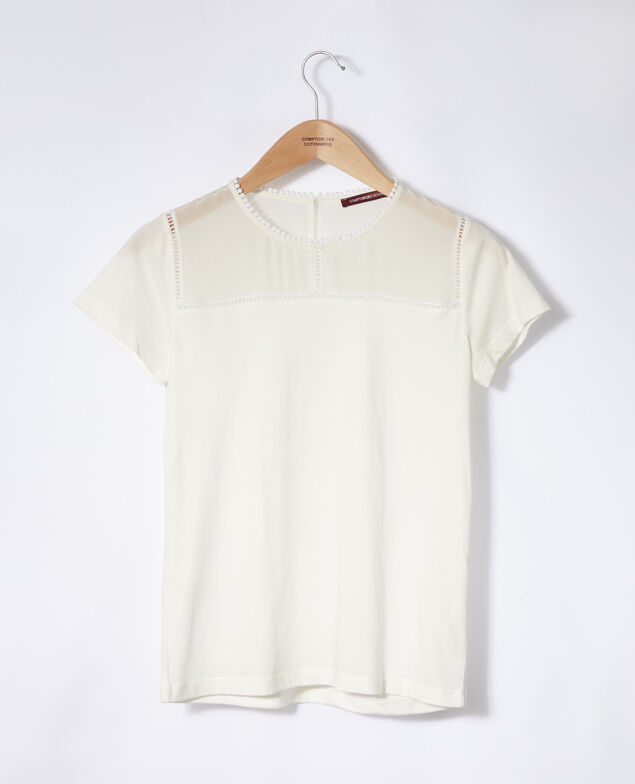 T-Shirt aus Bimaterial Weiß