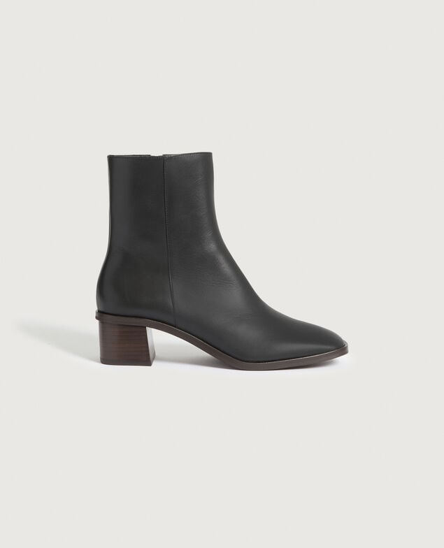 Boots aus Leder H091 black beauty