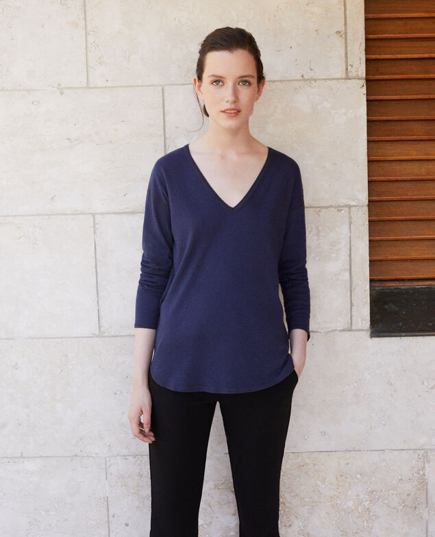 T-Shirt aus Baumwolle Peacoat