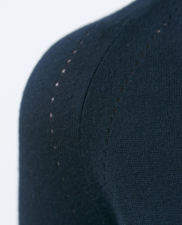 Kurzer Cardigan aus Baumwolle und Seide Black beauty