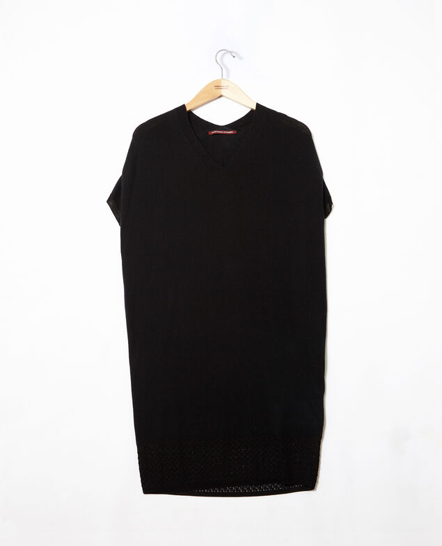 Kleid aus nahtlosem Strick Schwarz