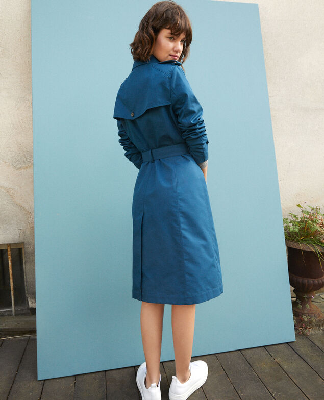 Halblanger Trenchcoat Majolica blue