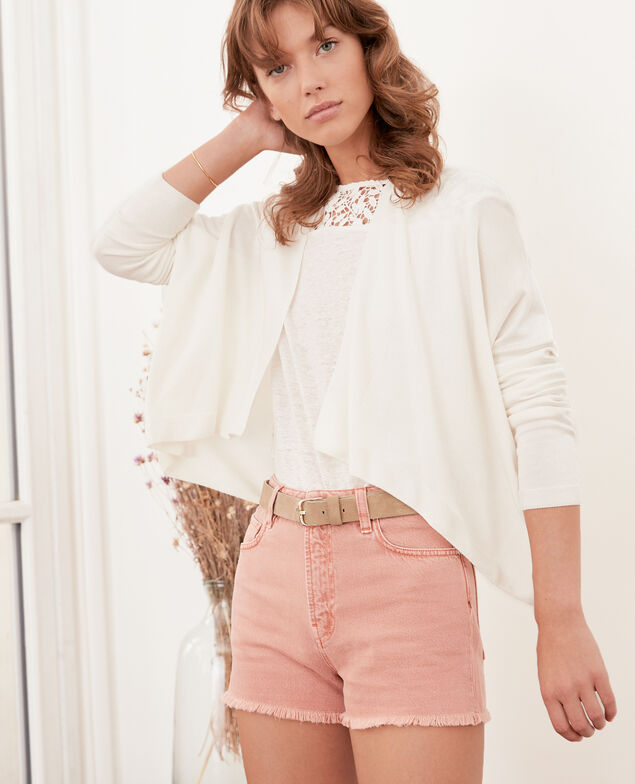 Kurzer Cardigan Off white