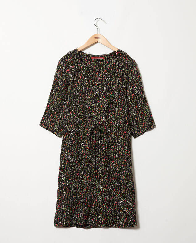 Gemustertes Kleid Daphne noir