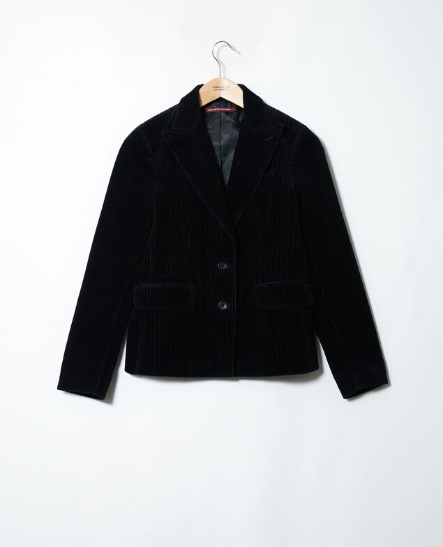 Blazer aus Cord Noir