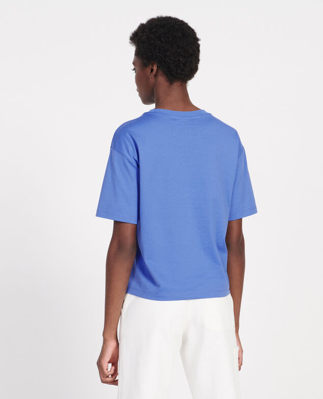 Boxy T-Shirt aus merzerisierter Baumwolle Persian jewel
