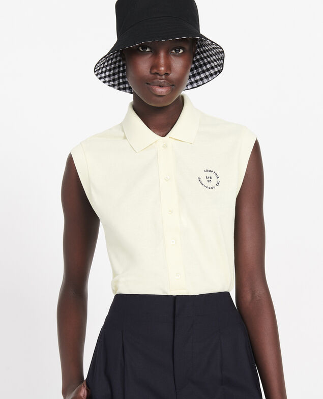 Polo-Shirt aus Piqué-Baumwolle Tender yellow
