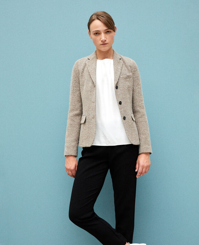 Blazer mit Wolle Beige