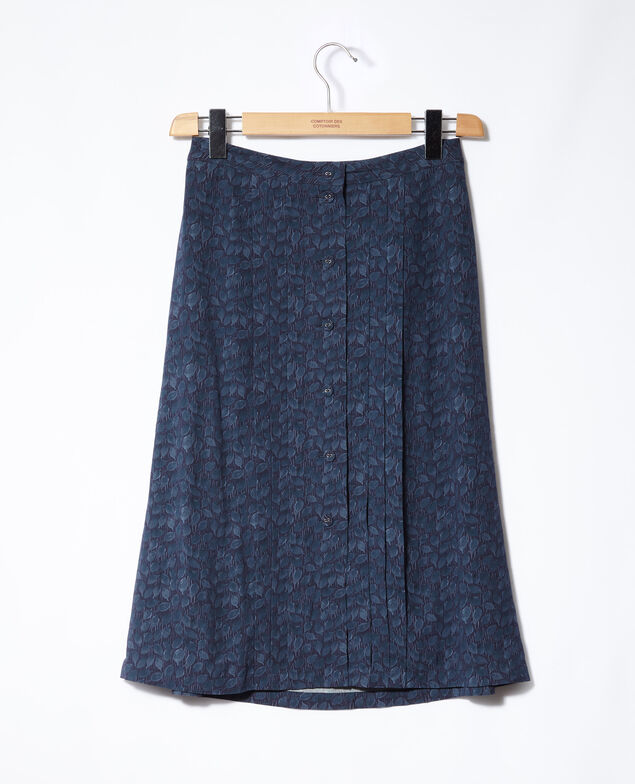  Bedruckter Rock Blau