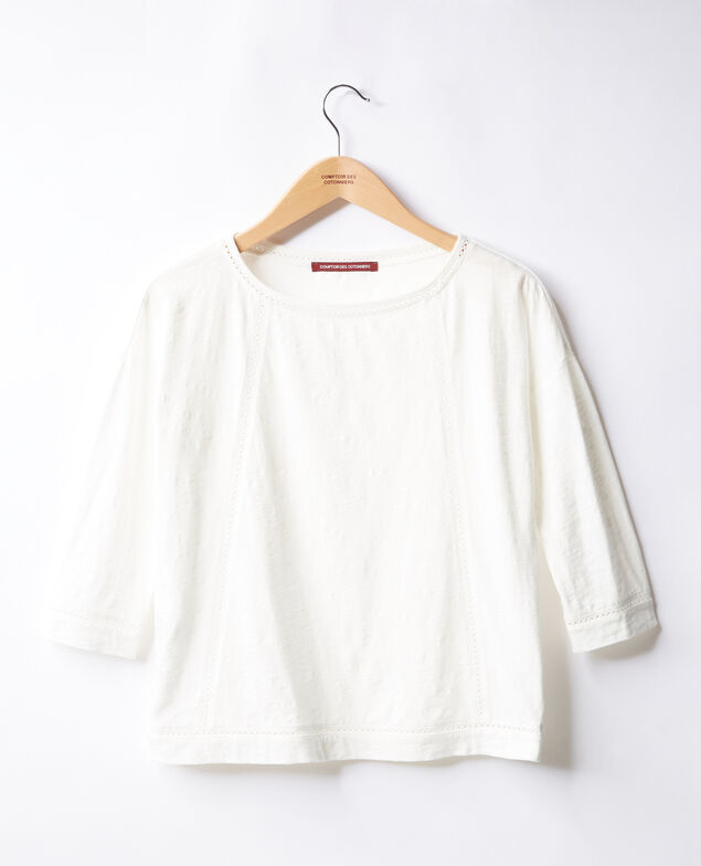 T-Shirt mit frechen Details Blanc