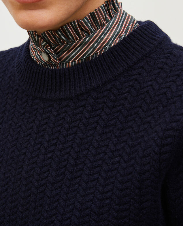 Wollpullover mit Rundhalsausschnitt Night sky