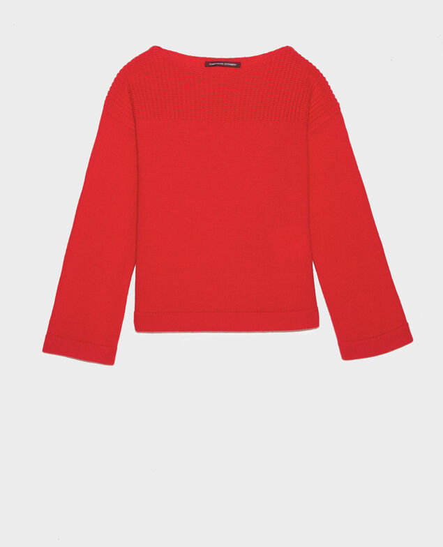 Pullover aus Wolle und Kaschmir Fiery red