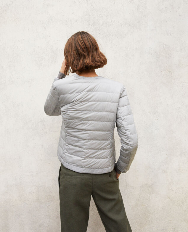 Legendäre Daunenjacke Mademoiselle Plume Light grey/off white