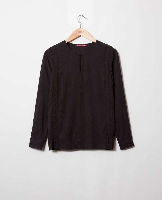 Bestickte Bluse Noir