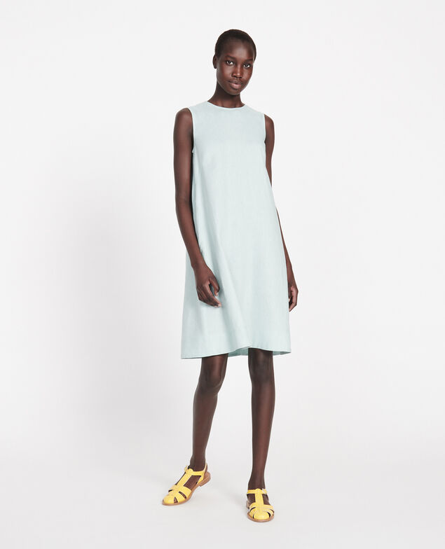 Kleid aus 100 % Leinen Blue haze