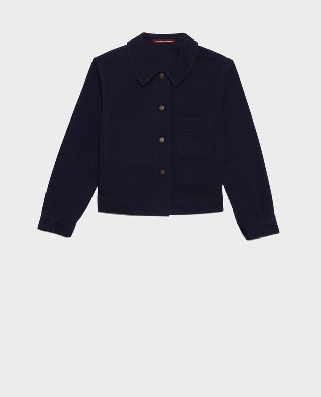 Kurze Jacke aus Baumwolle Maritime blue