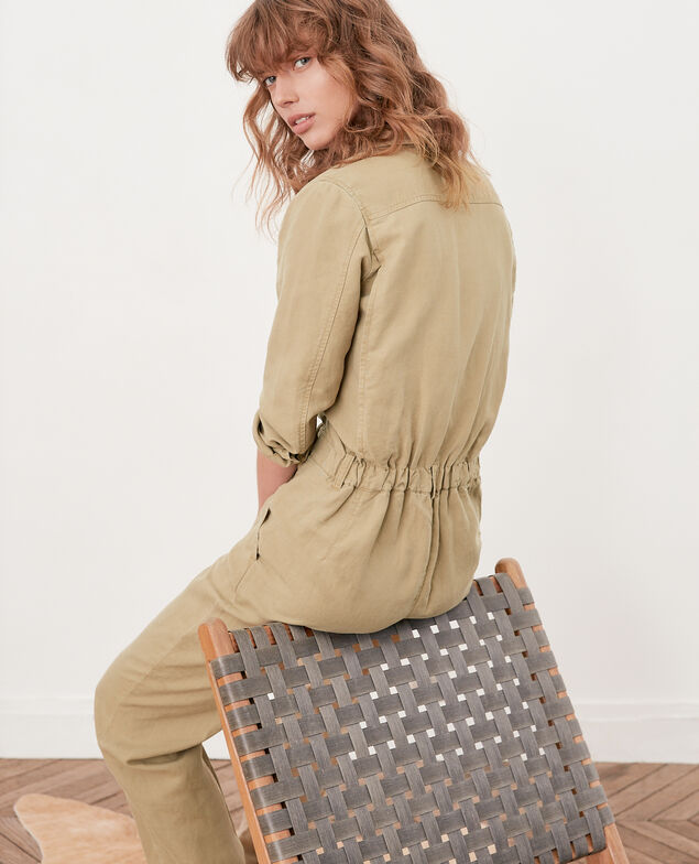 Safari-Overall mit Leinen Mastic