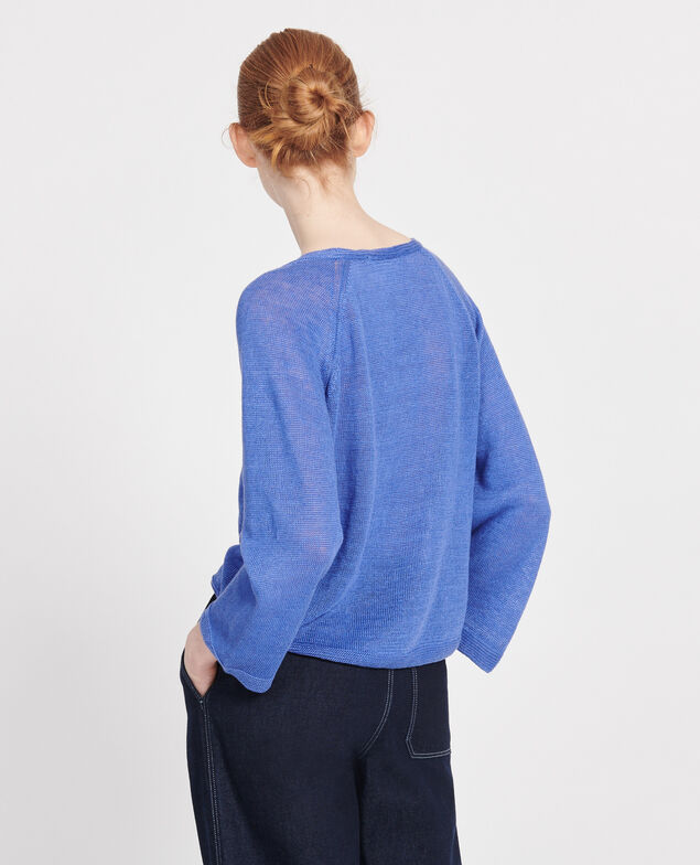 Pullover aus Leinen Amparo blue
