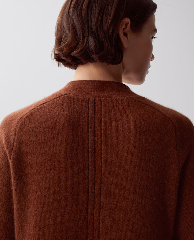 Cardigan aus Kaschmir I370 emperador coffee