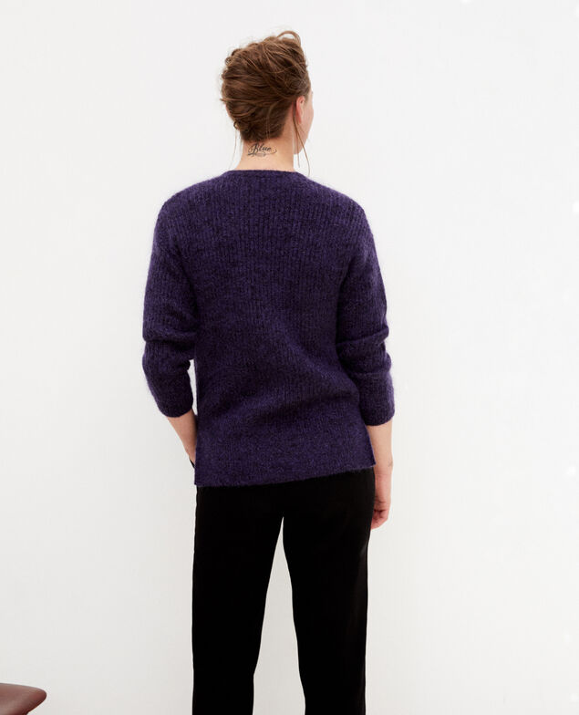 Cardigan mit Mohair Violett