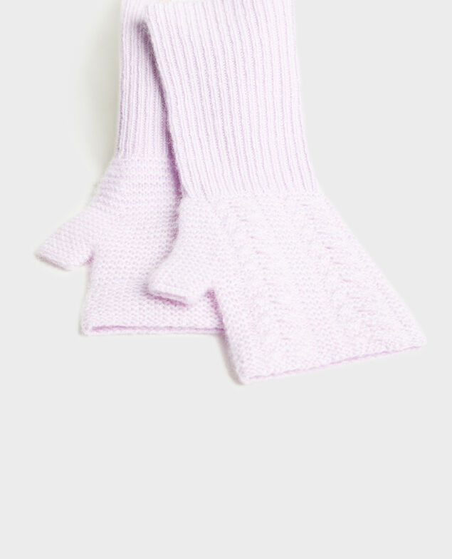 Halbfingerhandschuhe aus Kaschmir Pastel lilac