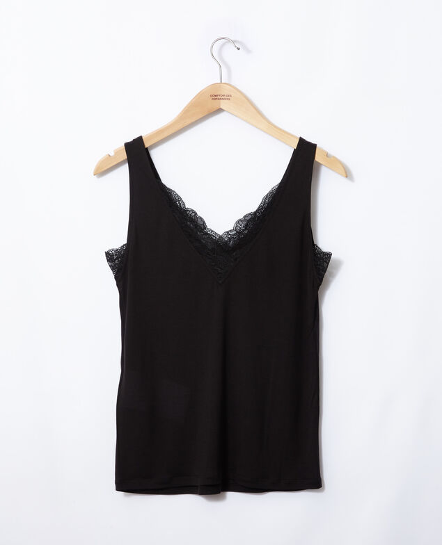 Top mit Spitze Noir