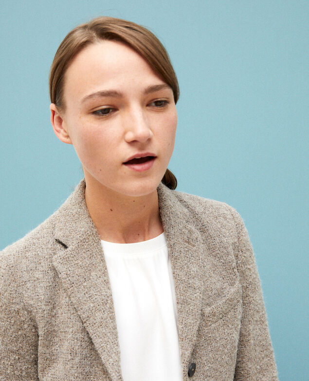 Blazer mit Wolle Beige