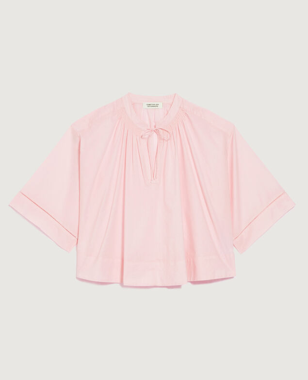 Bluse aus Baumwollvoile K100 bloom pink