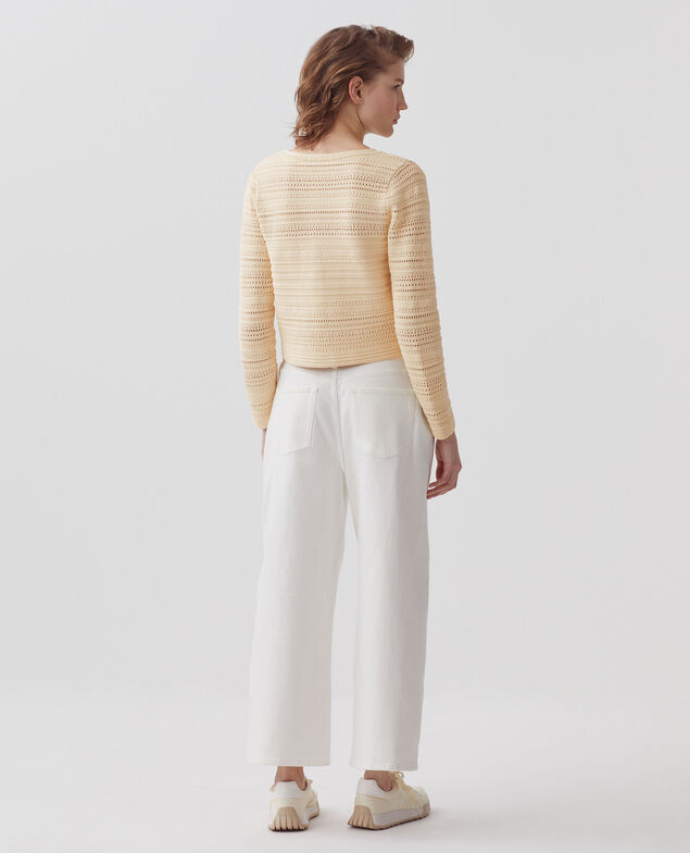 Häkel-Cardigan aus Baumwolle H304 albore