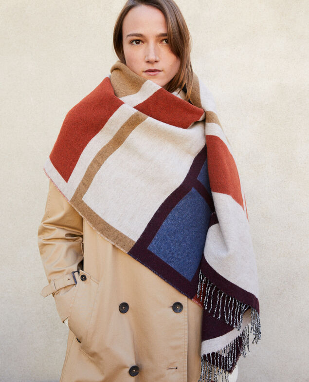 Langer Schal Decadente chocolate/peacoat