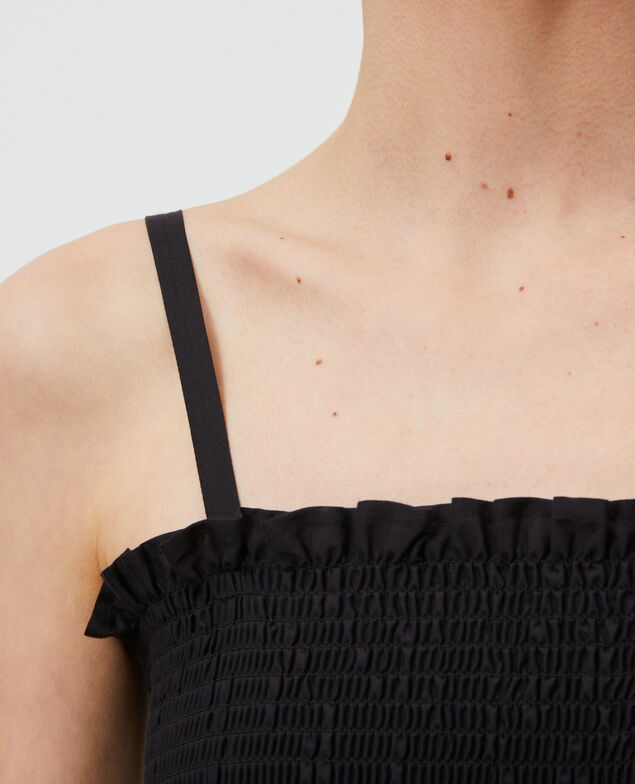 Langes Kleid aus Baumwolle und Seide Black beauty
