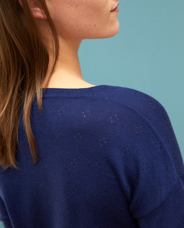Pullover aus Merinowolle Medieval blue