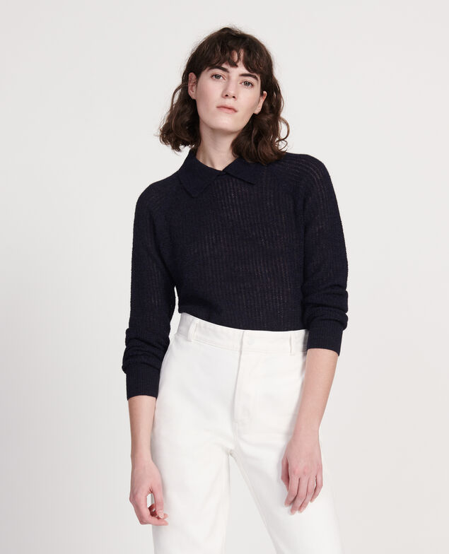 Pullover mit Alpaka Maritime blue