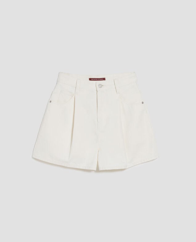 Bundfaltenshorts H003 white