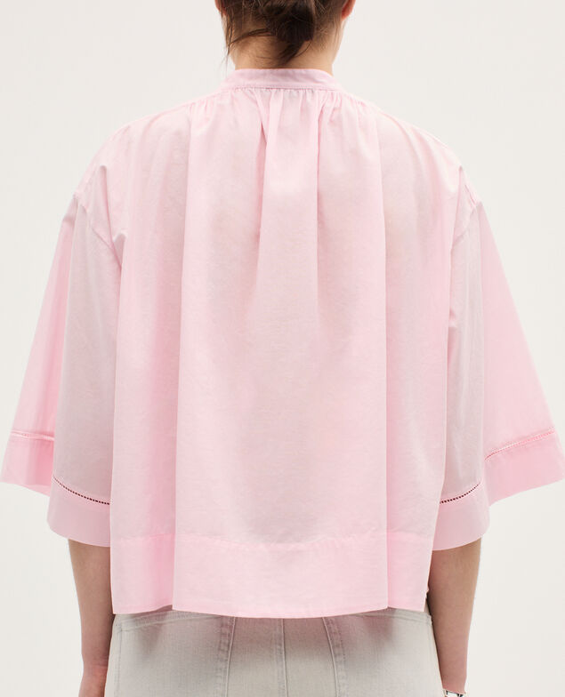 Bluse aus Baumwollvoile K100 bloom pink