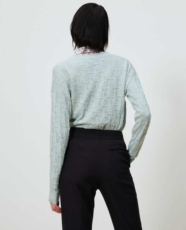 Cardigan aus Baumwolle und Leinen Blue haze