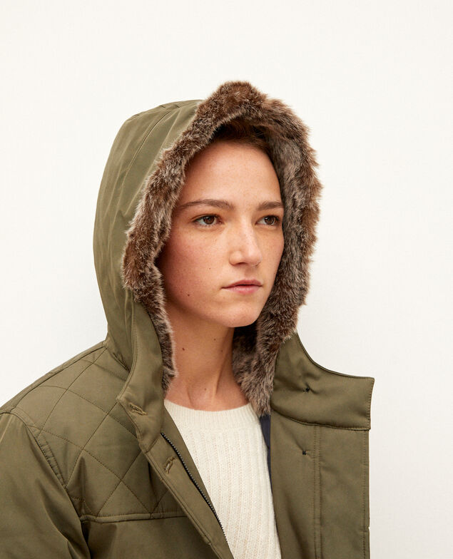 Parka mit einer Kapuze Olive night