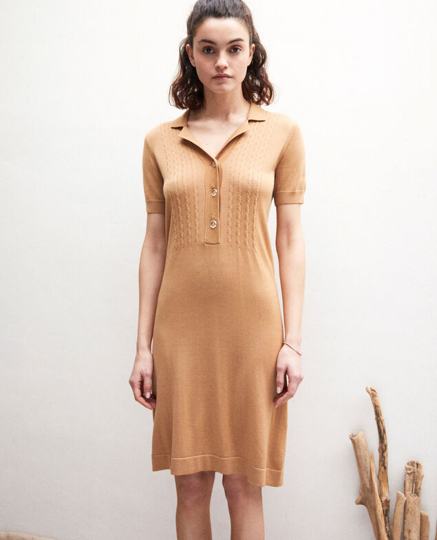 Strickkleid Camel beige
