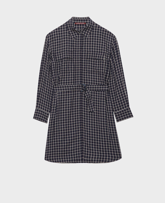 Kariertes Hemdkleid 8869 69 navy check