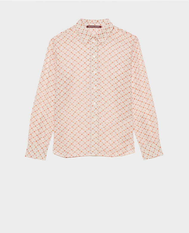 Gemusterte Bluse aus Baumwolle Daisy seashellpink