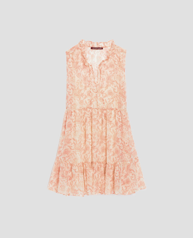 Fließend fallendes Kleid ohne Ärmel H300 cashmire beige