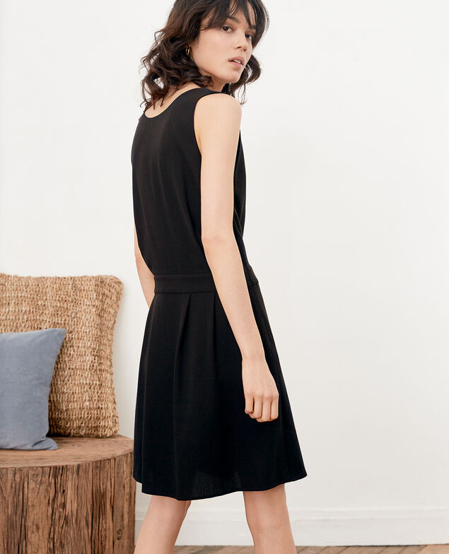 Kleid mit Rückendekolleté Noir