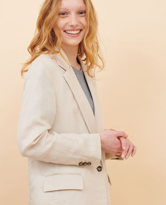 Blazer aus Mischleinen 30 natural