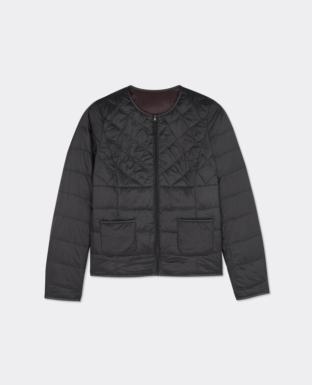 Wende-Daunenjacke Noir/maroon