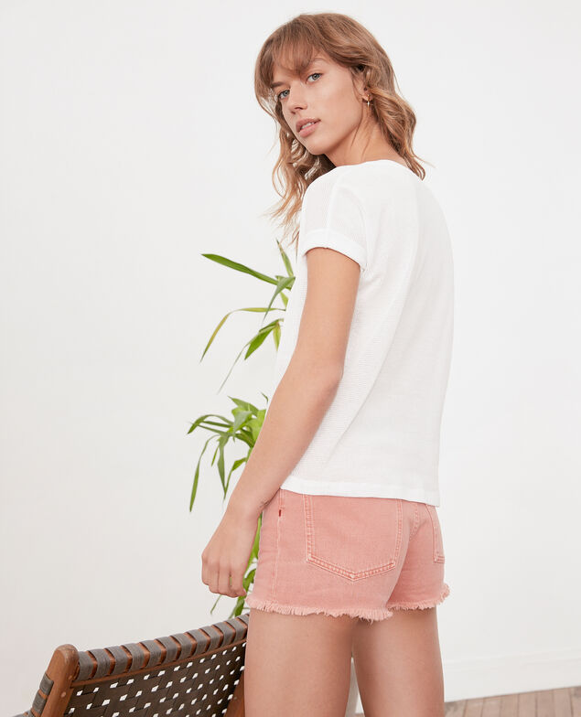 T-Shirt mit Rundhalsausschnitt Off white