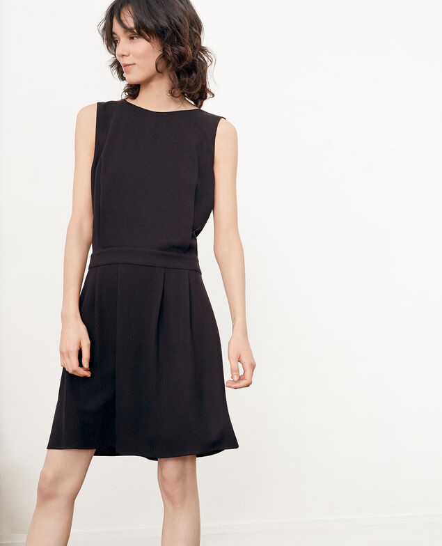Kleid mit Rückendekolleté Noir